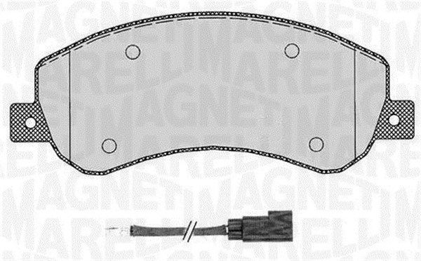 MAGNETI MARELLI Комплект тормозных колодок, дисковый тормоз 363916060272